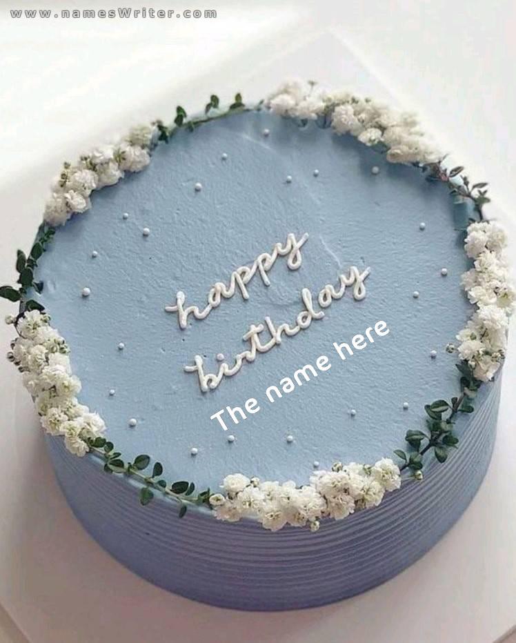 Your name on a special and cute cake