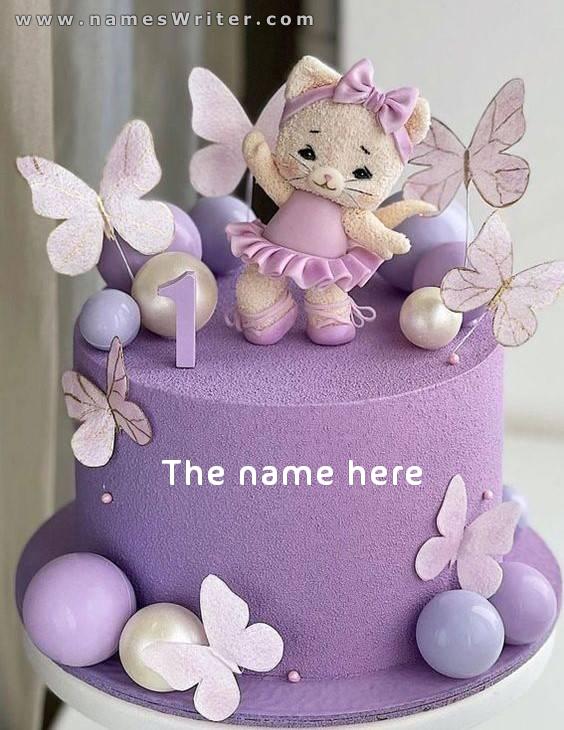 Your name on a special and cute cake