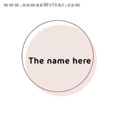 Your name inside a logo of cute colors