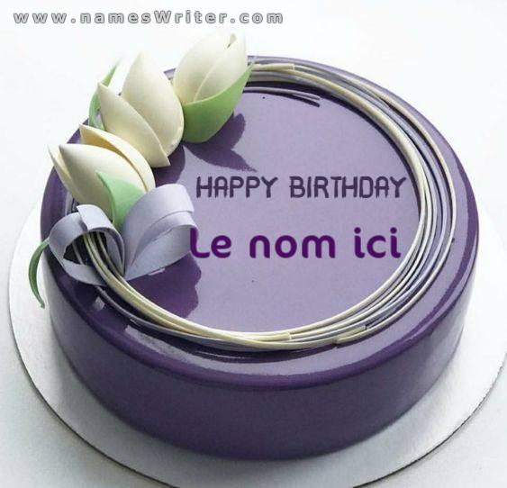 joyeux anniversaire mignon gâteau à la crème