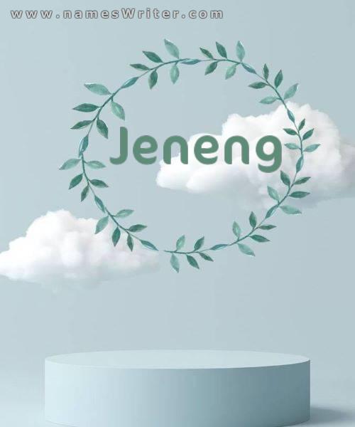Logo jeneng sampeyan ing desain awan sing canggih lan khas