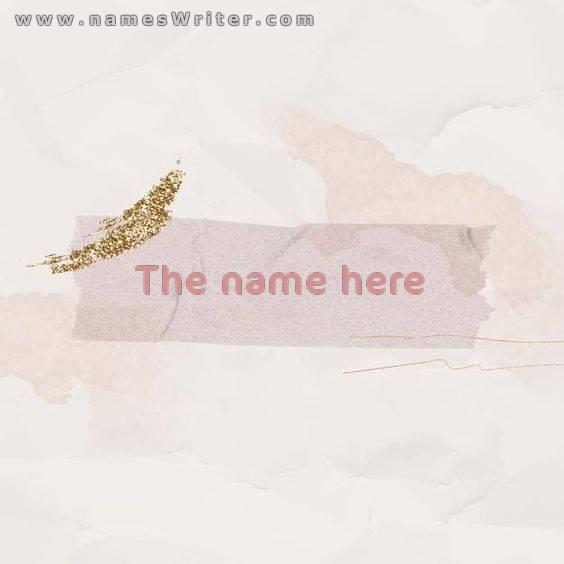 Your name logo inside a sophisticated and distinctive marble design