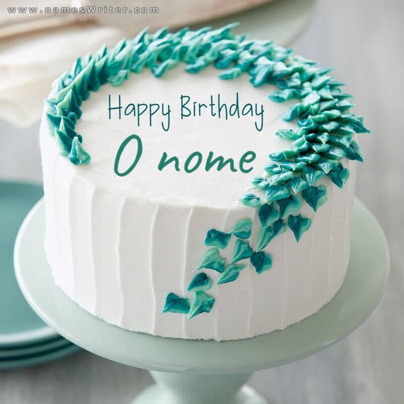 feliz cumpleaños lindo pastel de crema