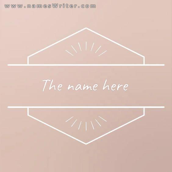 your name in a classy and distinctive design