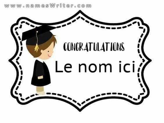 Une carte spéciale pour vous féliciter pour l`obtention de votre diplôme