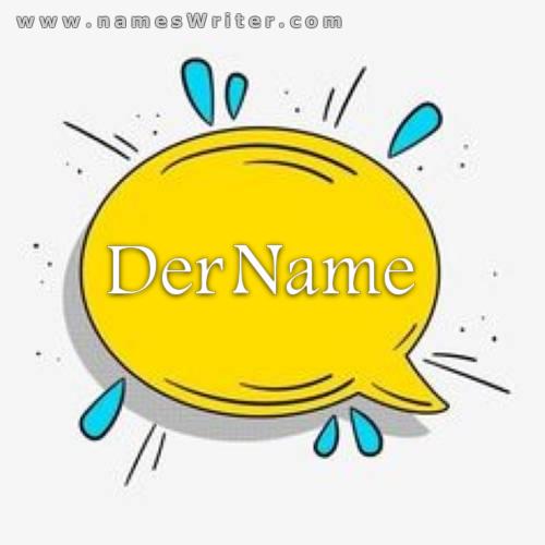 gelbes Logo für Ihren Namen