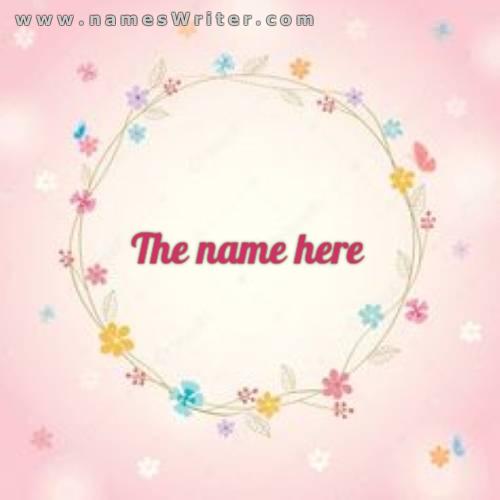 Distinctive background of roses for your name