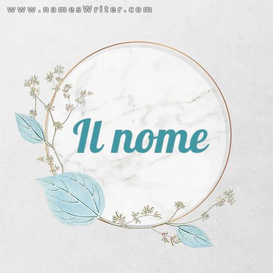 Logo il tuo nome in un design di classe e distintivo