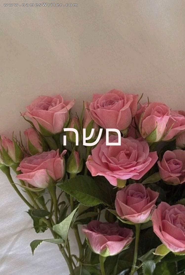 כתוב את שמך על רקע ורדים