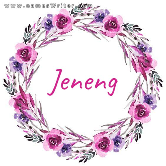 Logo mawar lavender sing elegan kanggo jeneng sampeyan