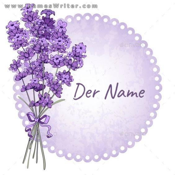 Logo von eleganten Lavendelrosen für Ihren Namen