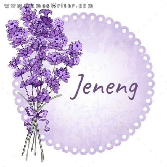 Logo mawar lavender sing elegan kanggo jeneng sampeyan
