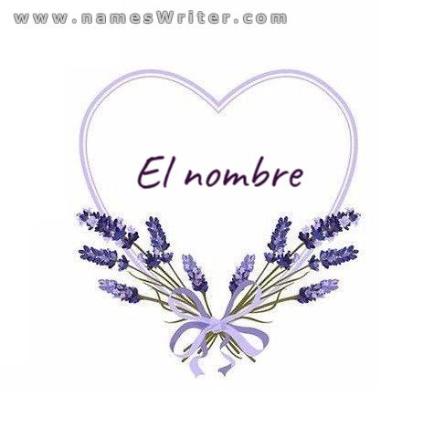 Logo de elegantes rosas lavanda para tu nombre