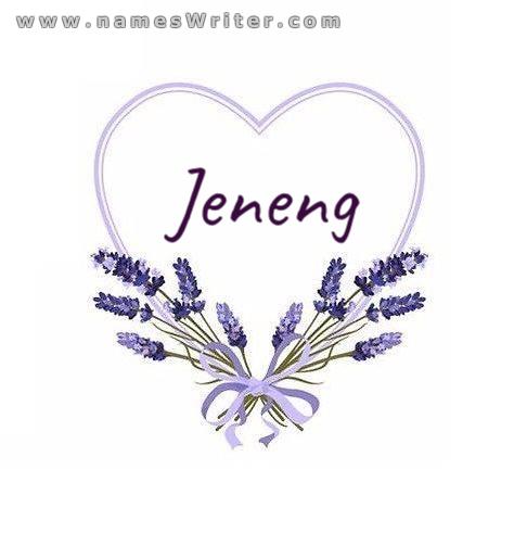 Logo of elegant lavender roses for your name