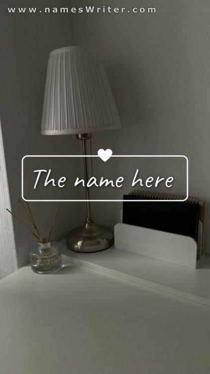 Your name inside a classic design for lovers of calm
