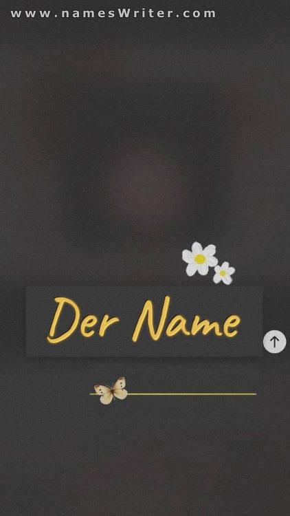 Ihr Name in einem schwarzen Design